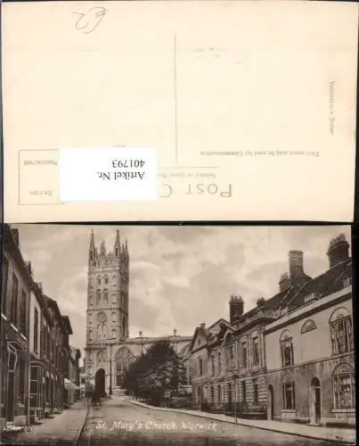 401793,England Warwick St. Marys Church Kirche Straßenansicht