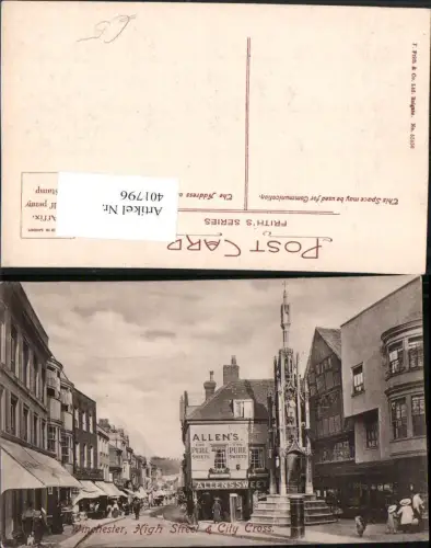 401796,England Winchester High Street and City Cross Straßenansicht