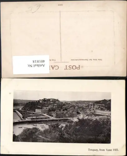 401818,England Torquay from Vane Hill Totale Präge Passepartout