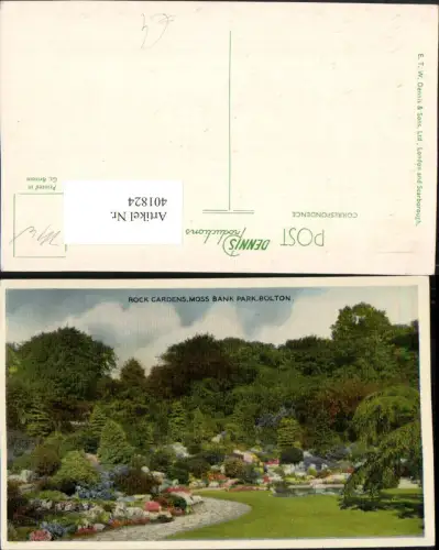 401824,England Bolton Moss Bank Park Rock Gardens Garten