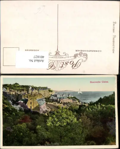 401827,England Boscombe Chine Teilansicht