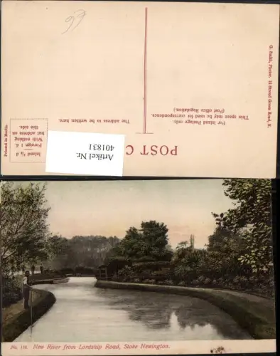 401831,England Stoke Newington River from Lordship Road Fluss