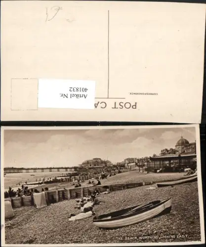 401832,England Worthing Beach Strand Strandleben Seebrücke
