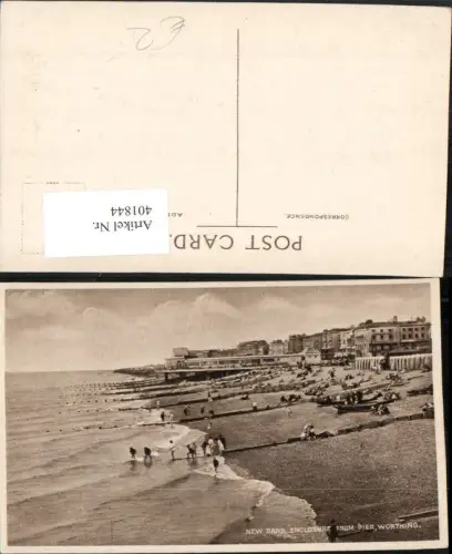 401844,England Worthing New Band Enclosure from Pier Strand Strandleben