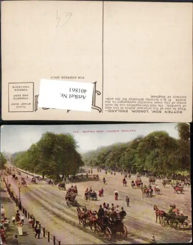 401861,England London Rotten Row Straßenansicht Kutsche