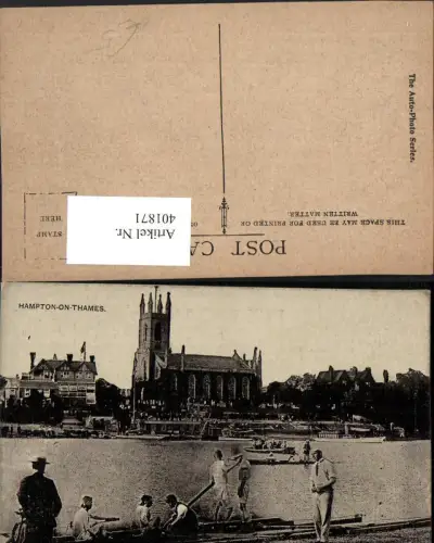 401871,England Hampton-on-Thames Teilansicht Kirche
