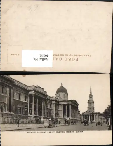 401901,England London National Gallery and St. Martins Church Kirche