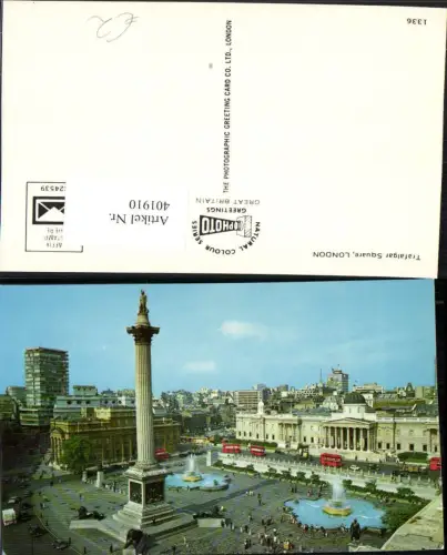 401910,England London Trafalgar Square Platz Säule Brunnen