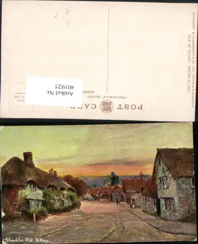 401925,Künstler AK England Shanklin Old Village Straßenansicht