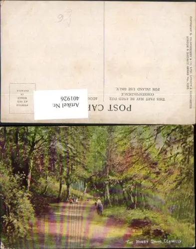 401926,Künstler AK England Clovelly Hobby Drive Straße