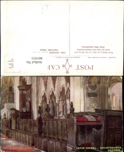 401931,England Oxford Christ Church Latin Chapel Kirche Innenansicht