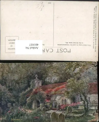 401937,Künstler AK W. W. Quatremain England Bonchurch Kirche Friedhof