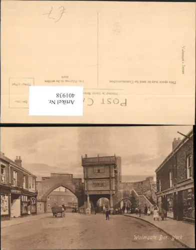 401938,England York Walmgate Bar Straßenansicht Tore