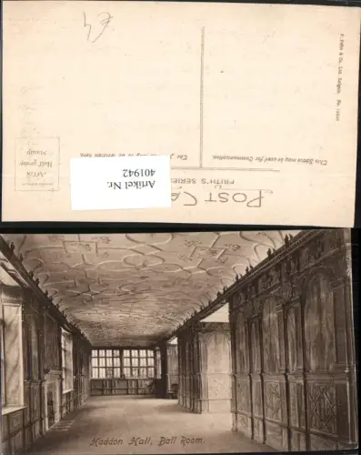 401942,England Bakewell Haddon Hall Ball Room Innenansicht