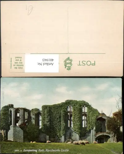 401943,England Kenilworth Castle Banqueting Hall Ruine
