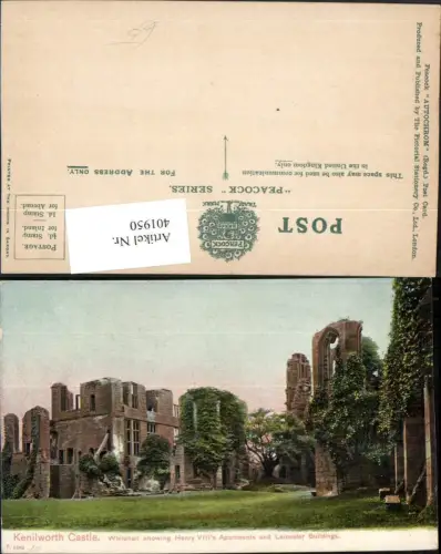 401950,England Kenilworth Castle Whitehall Henry VIII Apartments and Leicester Buildings Ruine