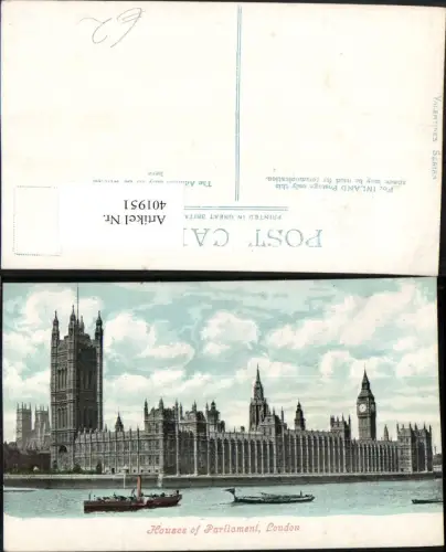 401951,England London Houses of Parliament Gebäude