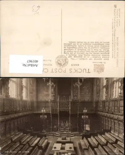401967,England London Houses of Parliament Houe of Lords Innenansicht
