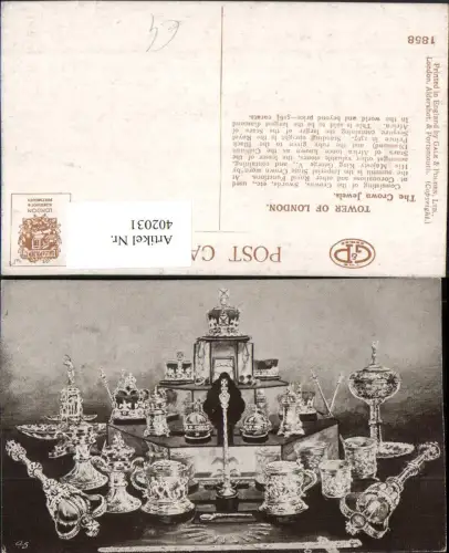 402031,England Tower of London Crown Jewels Kronjuwelen
