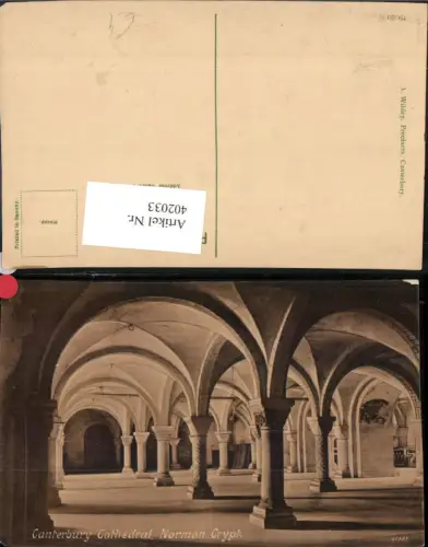 402033,England Canterbury Cathedral Norman Crypt Kirche Krypta