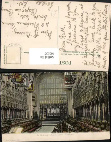 402037,England Windsor St. Georges Chapel Choir Kirche Innenansicht Chor