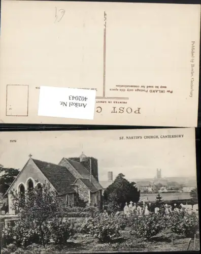 402043,England Canterbury St. Martins Church Kirche