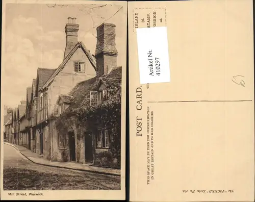 410297,England Warwick Mill Street Häuser