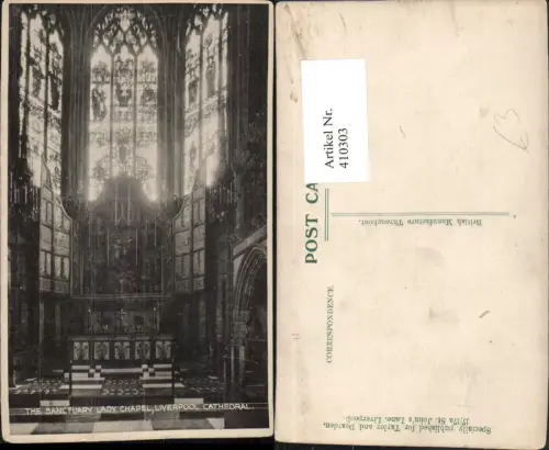 410303,England Liverpool Cathedral Sanctuary Lady Chapel Kirche Altar