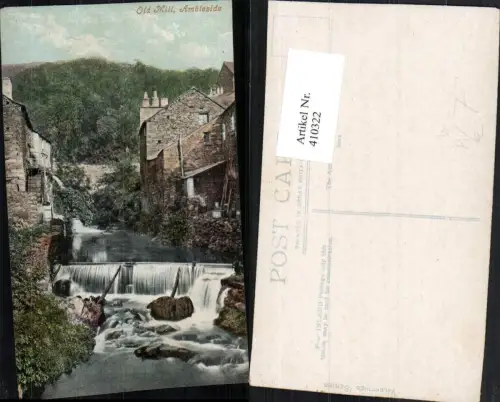 410322,England Ambleside Old Mill Alte Mühle Wehr
