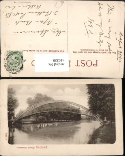 410330,England Bedford Suspension Bridge Brücke