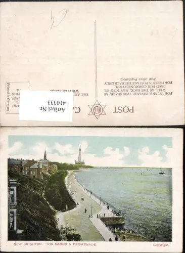 410333,England Nes Brighton Sands and Promenade Küste
