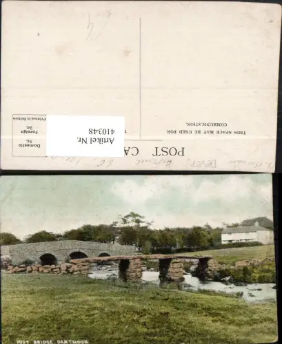 410348,England Dartmoor Post Bridge Brücke
