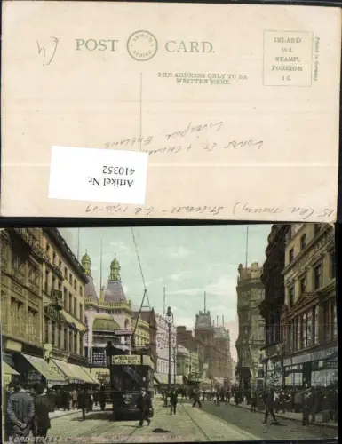 410352,England Liverpool Lord Street and Church Street Straßenansicht Straßenbahn Nr. 260