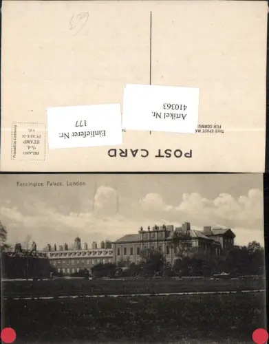 410363,England London Kensington Palace Palast