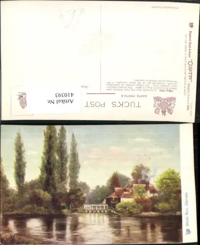 410393,Künstler AK England Oxford Iffley Mill Mühle pub Raphael Tuck 6218