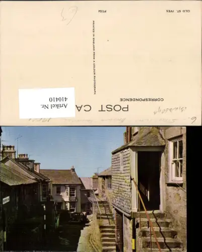 410410,England Old St. Ives Gasse Häuser