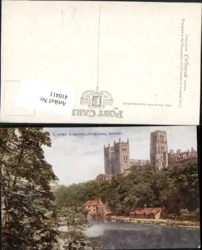 410411,Künstler AK England Durham Cathedral Kirche