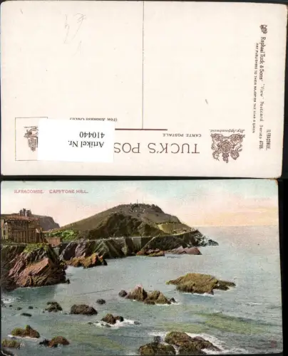 410440,England Ilfracombe Capstone Hill Küste Hügel pub Raphael Tuck 4785