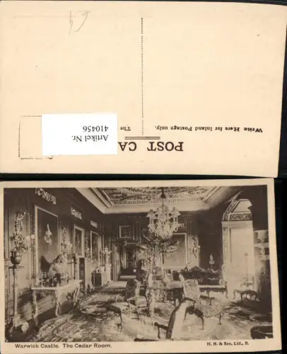 410456,England Warwick Castle Cedar Room Burg Innenansicht