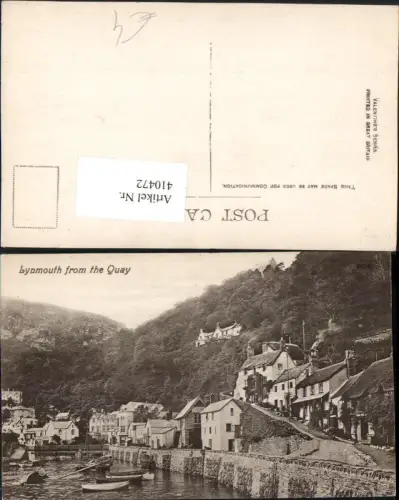 410472,England Lynmouth from the Quay Teilansicht