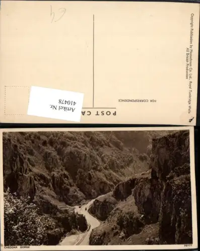 410478,England Cheddar Gorge Schlucht Straße
