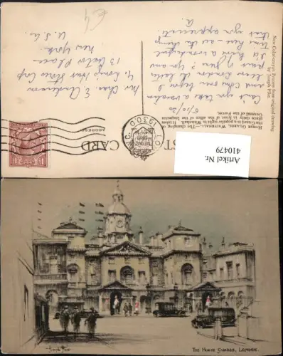 410479,Künstler AK Joseph Pike England London Horse Guards Wachen Gebäude