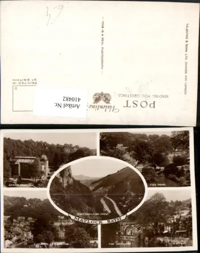 410482,England Matlock Bath Grand Pavillon Fish Pond Mehrbildkarte