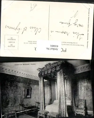 410491,England Knole Venetian Bedroom Schlafzimmer Bett