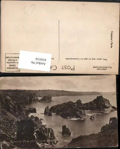 410510,England Kynance Cove and Lizard Head Küste Felsen