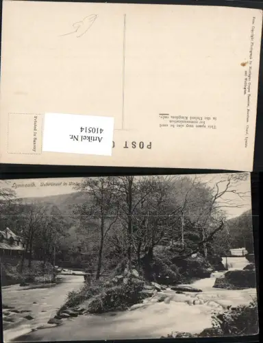 410514,England Lynmouth Watersmeet in Winter Fluss