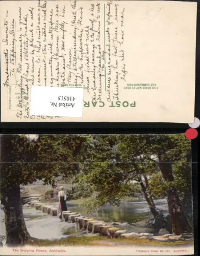 410515,England Ambleside Stepping Stones Fluss Steine