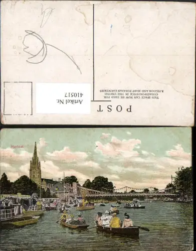 410517,England Marlow Brücke Kirche Boote