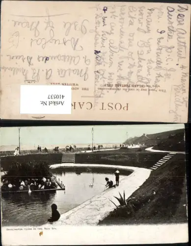 410537,England Bridlington Lake in the New Spa Teich