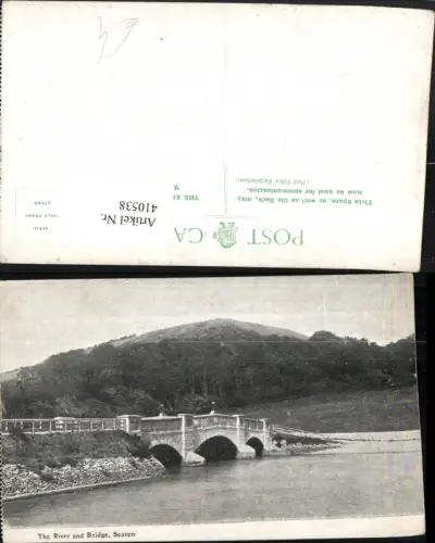410538,England Seaton River and Bridge Fluss Brücke